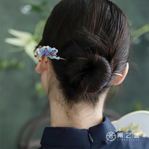 【彼达思】景之蓝  云卷舒发髻 珐琅饰品 商品图2