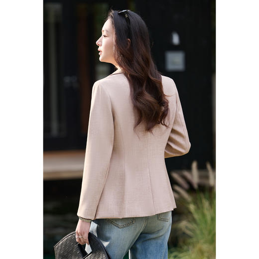 气场西服套装 米思阳2026春新款时尚套装一粒扣长袖西装休闲阔腿裤两件套女（单拍）0877 商品图4