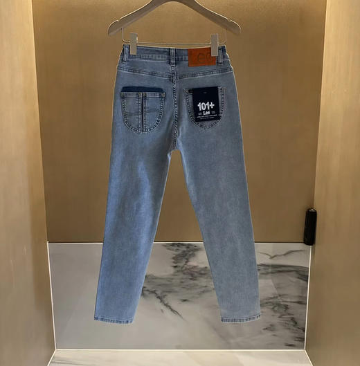Lee26早春磨白破洞牛仔裤直筒小脚裤012802 商品图4