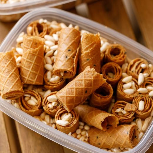 朴食有方红糖烤蛋卷 | 采用传统手作工艺制作、蛋香浓郁、色泽金黄、口感酥脆掉渣、甜而不腻 商品图1