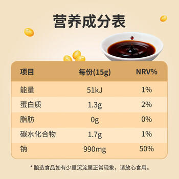 先市 0添加一级珍品酱油310ml传统酿造生抽炒菜凉拌调味品中华老字号 /粮油调味 /调味品 /酱油 商品图5