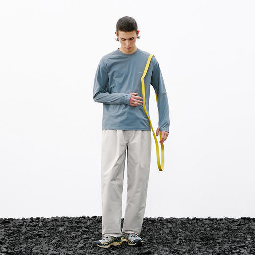 714street基础打褶直筒休闲裤2026春季新品宽松潮牌男防泼水长裤 商品图3