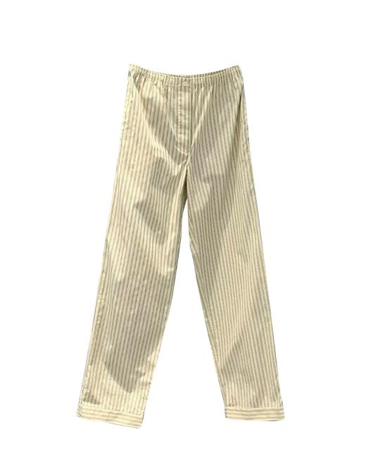 女款刺绣松紧腰条纹长裤zh017 商品图0