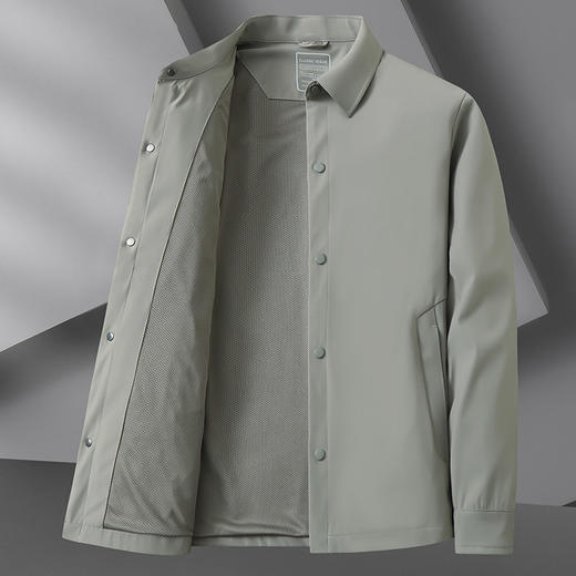 【DWN】大依优型大码男装春秋翻领夹克外套加肥加大码休闲运动上衣外套 商品图4