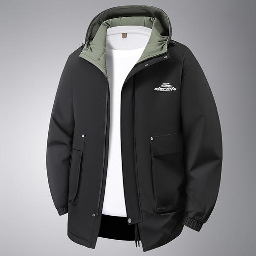 【DX】320斤大依优型大码男装春秋中长款夹克外套加肥加大码休闲运动上衣夹克 商品图2