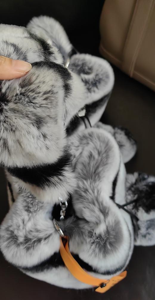 真皮草进口獭兔毛龙猫钱袋包单肩斜挎手提均可 商品图2