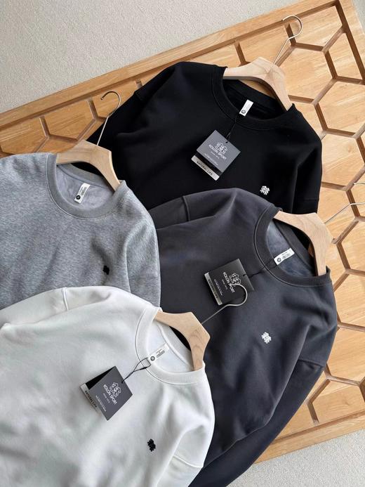 F012821休闲日常圆领男士加绒加厚卫衣打底衫 商品图1