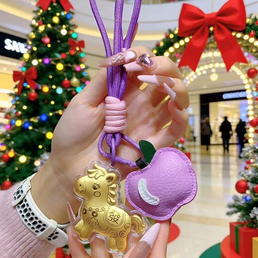 2026马年足金999马上有钱挂件马上发财暴富黄金钥匙扣手机链礼物 商品图3