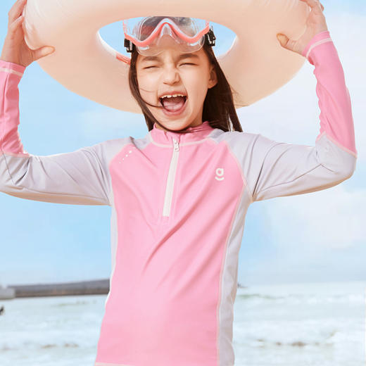 onmygame女童泳衣男童泳衣裤夏季儿童泳衣防晒分体套装抗氯速干 商品图2