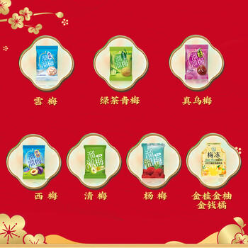 溜溜梅青梅全家桶600g西梅雪梅话梅杨梅乌梅健康休闲零食囤货大礼包 /休闲食品 /蜜饯果干 /梅子干 商品图0
