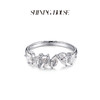 ShiningHouse[培育] 18k金钻石戒指 椭圆形水滴形1克拉钻人工真钻人造钻石K金戒指排钻戒指时尚钻石戒指悦己送礼臻选【此商品不支持7天无理由退货退款】预计3日发货 商品缩略图1