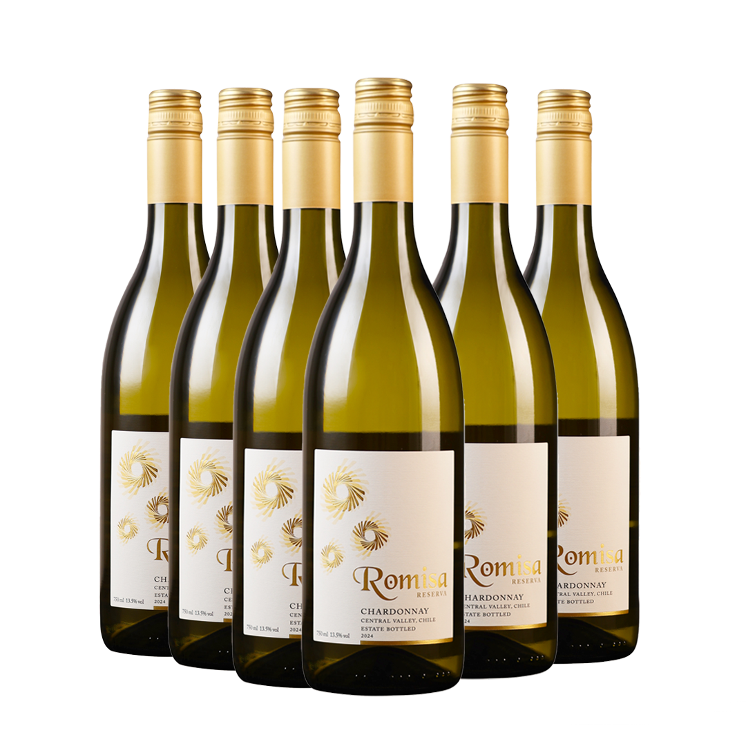 智利中央山谷霞多丽珍藏白葡萄酒13.5%vol六支装