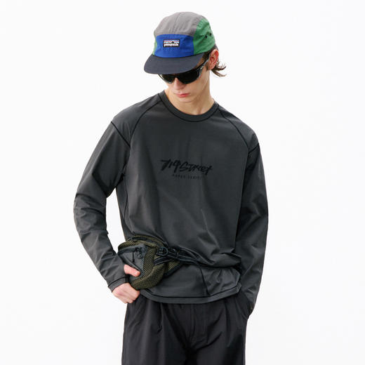 714street抗菌防晒速干明线印花长袖上衣2026新款圆领凉感T恤男女 商品图2