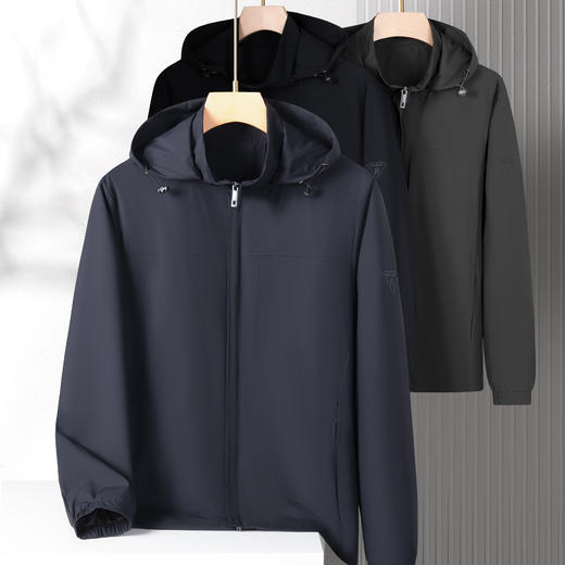 【DSF】大依优型大码男装春秋夹克外套加肥加大码休闲运动上衣夹克外套 商品图3