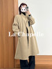 拉夏贝尔/La Chapelle英伦风垂感宽松显瘦风衣外套通勤休闲立领大衣 商品缩略图4