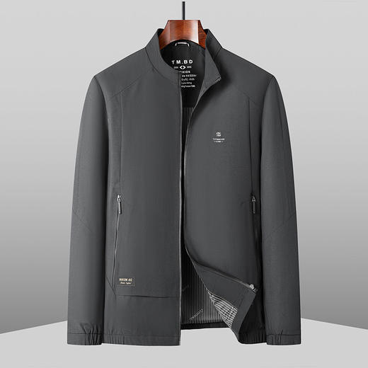 【DWP】大依优型大码男装春秋立领夹克外套加肥加大码休闲商务上衣外套 商品图1