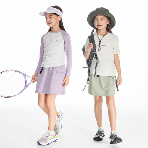 onmygame 女童短裙凉感防晒运动半身裙防风防泼水户外工装裙子春 商品图4