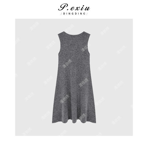 04-3潘依绣丁丁宠粉极简气质优雅无袖连衣裙Q75412 商品图1