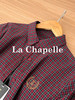 专柜实拍【100%全棉+刺绣徽章】拉夏贝尔/La Chapelle文艺风！挺括有型气质翻领刺绣徽章复古格纹设计百搭叠穿衬衣 商品缩略图3