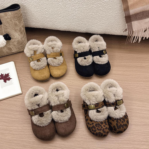 叙希暖绒贵妃鞋，加绒内里保暖舒适，柔软贴足复古时尚，宽脚人群建议选大一码更舒适！ 商品图10