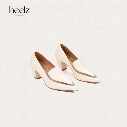 heelz设计师手工鞋履 ｜梯形跟TPU拼接羊皮乐福鞋5.8公分 商品图2