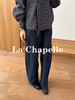 专柜实拍【重工水洗】拉夏贝尔/La Chapelle含亚麻挺括有型高腰两扣裤袢口袋休闲慵懒感显瘦牛仔裤 商品缩略图5