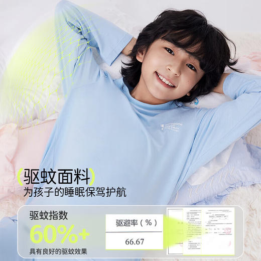 onmygame【慕斯】儿童A类驱蚊家居服男童女童春秋款睡衣套装2025年新款 商品图2