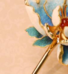 【彼达思】景之蓝 国色生香碧烟发髻 珐琅饰品 商品图1