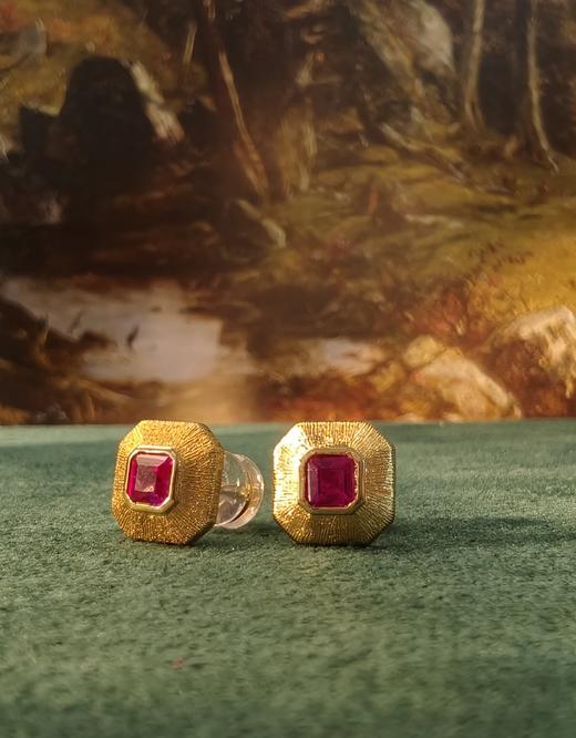 新年好运来   银镀金耳钉  禧悦鎏金  红红火火   运势加旺  （非质量问题  不支持退换货） 商品图6