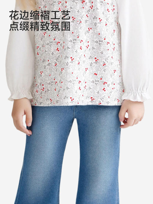 英氏儿童衣服女童衬衣春夏莱赛尔透气上衣可爱百搭YRTAJ1S070A 商品图2