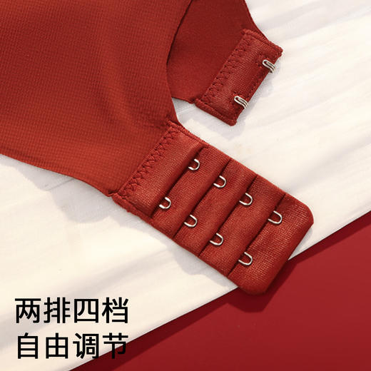 A2-【A-C杯】润微纯欲性感法式三角杯小胸聚拢美背内衣女鸿运本命年红色文胸罩  清风铃兰【2.1新品】 商品图8