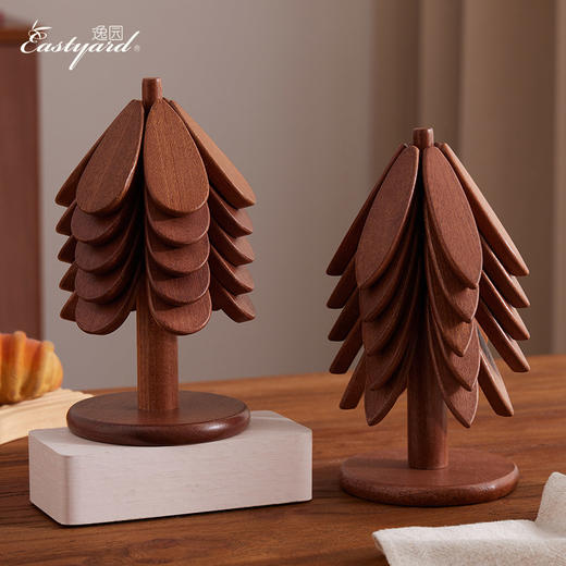 严选 | Trees&wind 隔热餐垫 高颜值耐高温 乌檀木整木树型创意可收纳 商品图3