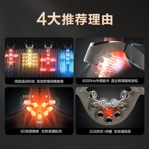 SKG颈椎按摩仪G7系列2代 豪华款  商务蓝/米金色 商品图2
