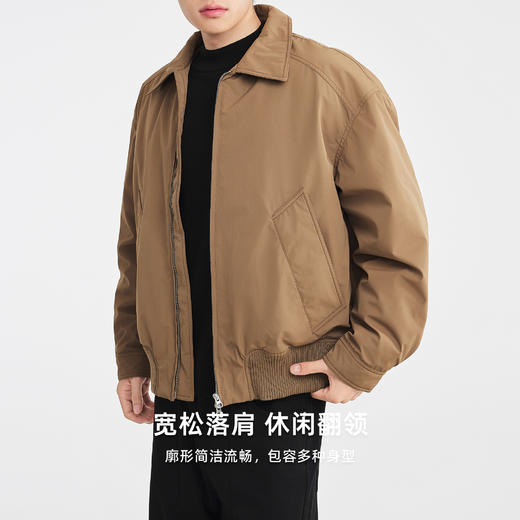 墨麦客男装2025年冬季美式休闲翻领羽绒服男士加厚宽松落肩外套男 商品图1