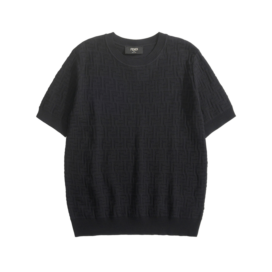 男款提花短袖针织衫he011