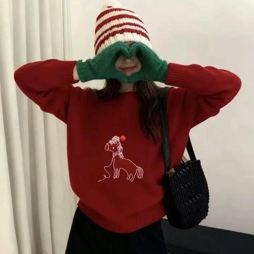 红色小马毛衣，软糯暖和不扎肤，肌理细腻一眼显贵。显白时髦【G】 商品图3