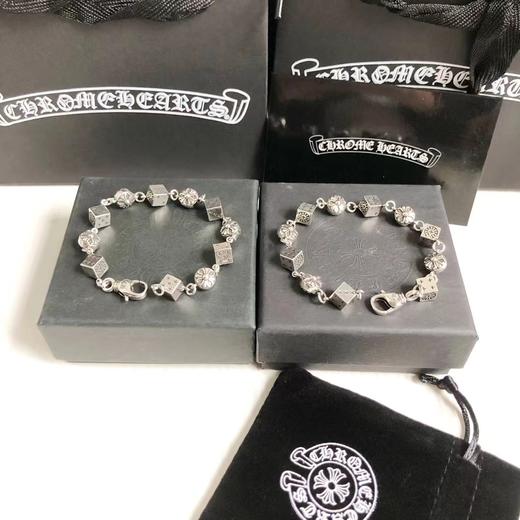 F012831泰银工艺长度可调骰子十字花手链 商品图2