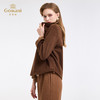 乔万尼新国风立领拼接袖口宽松短款绵羊毛大衣ED4B778805 商品缩略图1