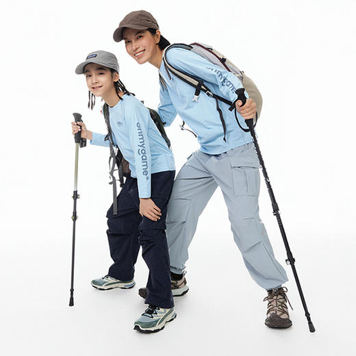 onmygame儿童长袖t恤运动男女童速干衣透气上衣春秋款2024新款 商品图3