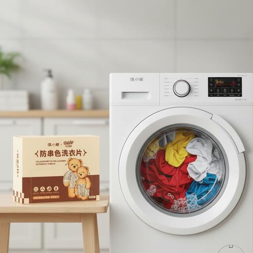 【泰迪熊联名款】防串色洗衣片 一片=洗衣凝珠+防串染吸色片+留香珠 商品图2