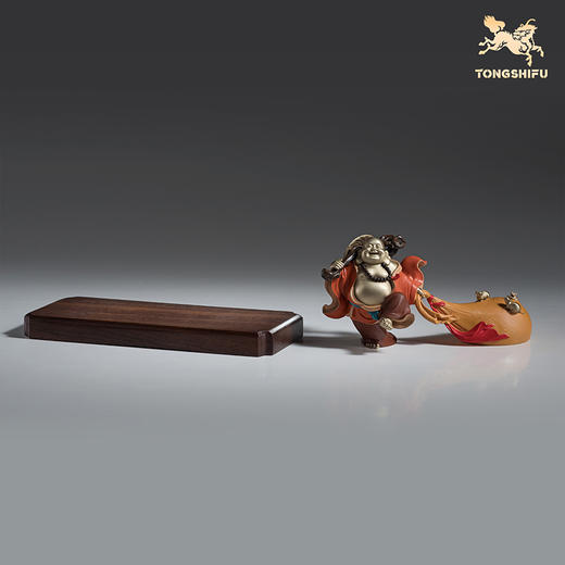 铜师傅 见微系列《笑纳百财》客厅桌面佛像铜摆件 家居工艺品 商品图3