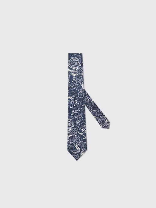 callisto蓝色桑蚕丝领带 商品图0