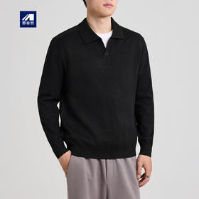 墨麦客男装海鸥领套头毛衣男2025秋季新款马鞍肩男士针织衫21990