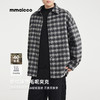 墨麦客男装2025年冬季格纹撞色翻领毛呢夹克男双面穿毛呢大衣外套 商品缩略图0