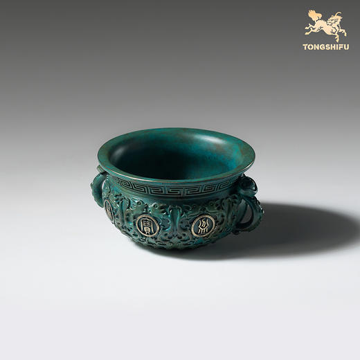 铜师傅 见微系列《聚宝盆（小号）》工位招财进宝铜摆件 家居工艺品 商品图2