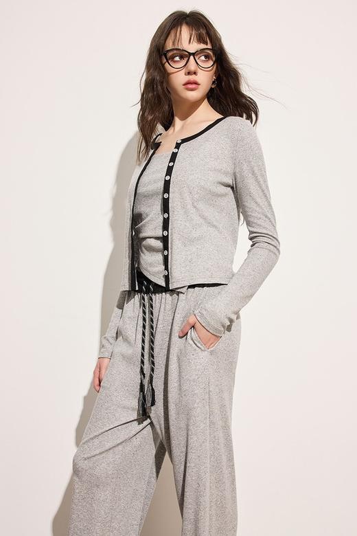 HAYES 个性撞色显瘦休闲针织裤子套装 22237 商品图3