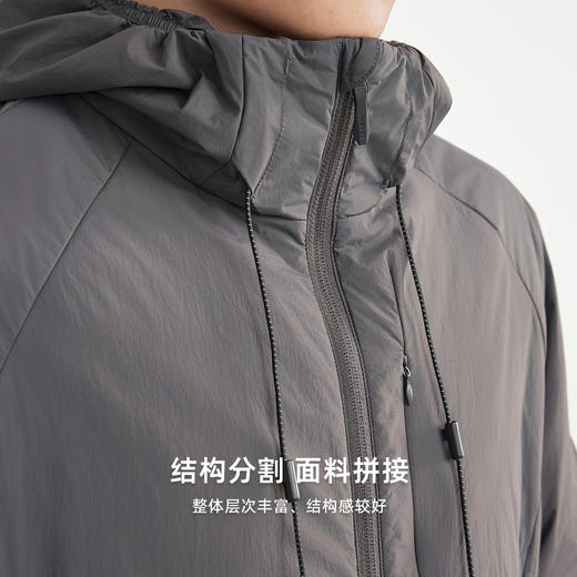 墨麦客男装插肩袖连帽棉衣男2025冬季新款结构分割男士棉服87729 商品图3