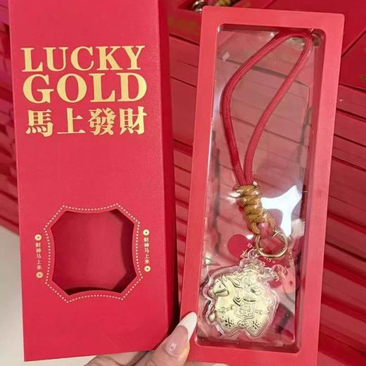 表面含金不含金财神驾到马上发财手机挂件钥匙扣包包挂饰车挂新款新品 商品图2