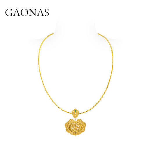GAONAS   事事如意 中式贵气金色项链11725XG 商品图3
