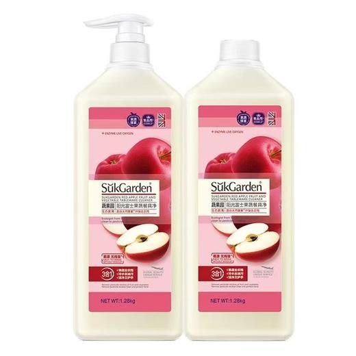 蔬果园阳光富士果蔬餐具净1.28kg*2瓶特惠装-4490冷水去油  母婴适用 一瓶多用 商品图6